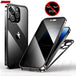 Double Glass Anti-Peep Privacy Magnetic Adsorption Case for iPhone 15/14/13/12 | Camera Lens Protection Cover