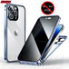 Double Glass Anti-Peep Privacy Magnetic Adsorption Case for iPhone 15/14/13/12 | Camera Lens Protection Cover