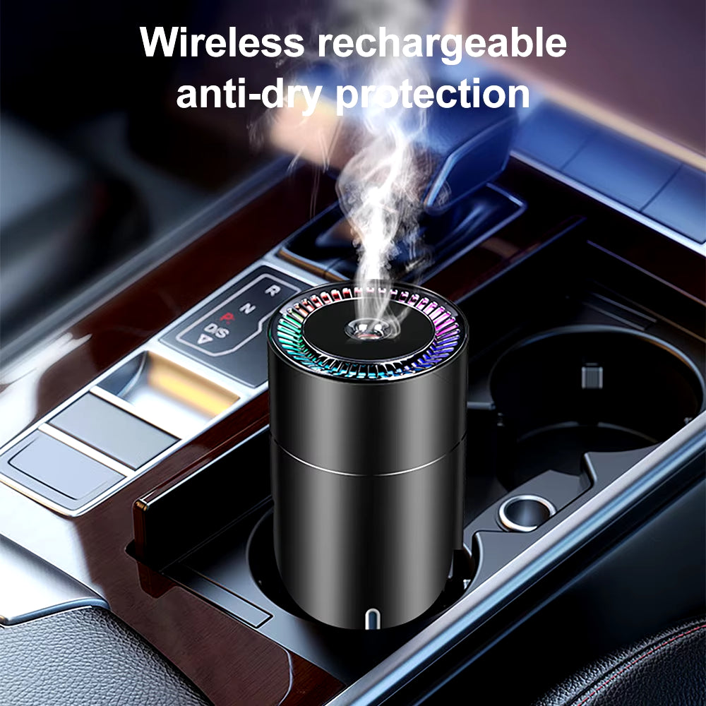 Humidifier Diffuser for Car - 260ML Small LED Light Aromatherapy Machine | Big Spray Air Humidification for Car, Home, Bedroom & Office